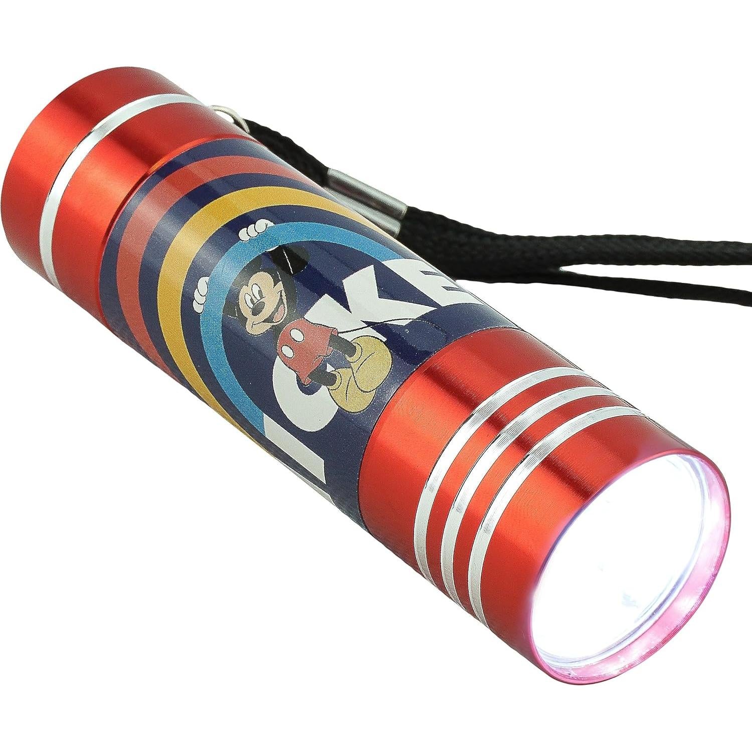 Mickey Mouse 9 LEDs Aluminium Torch for Kids - Assorted