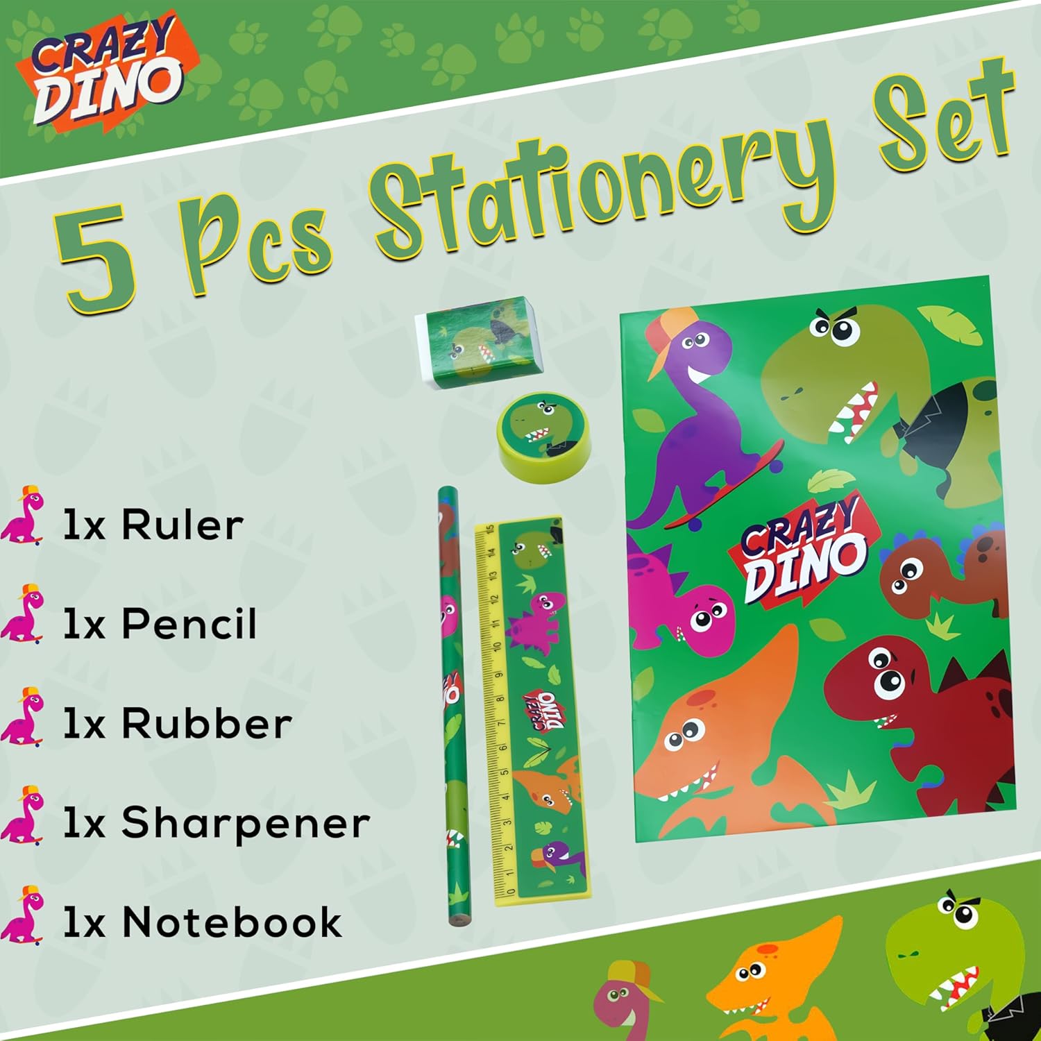 5Pcs School Stationery Set
