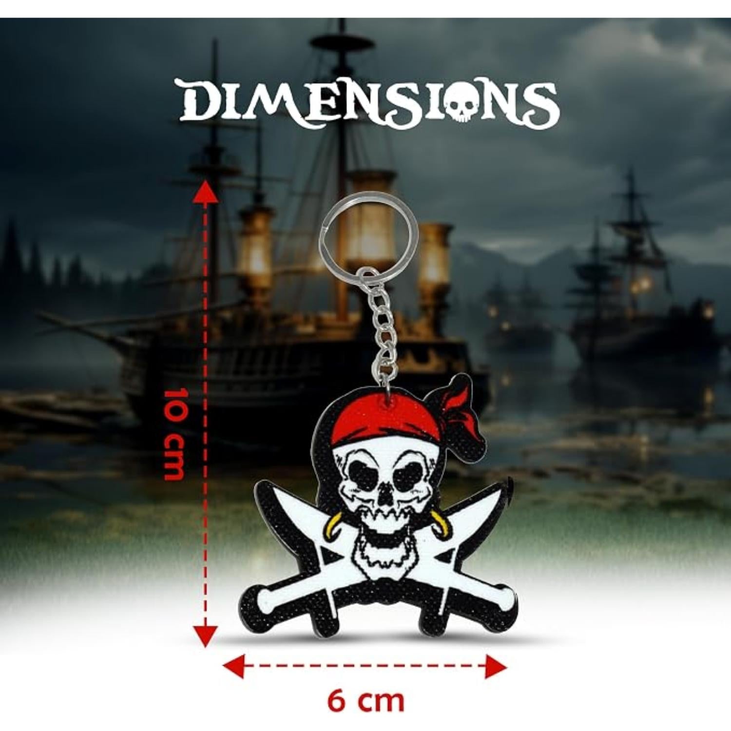 Pirate Keychains Foamex Keyring - Assorted