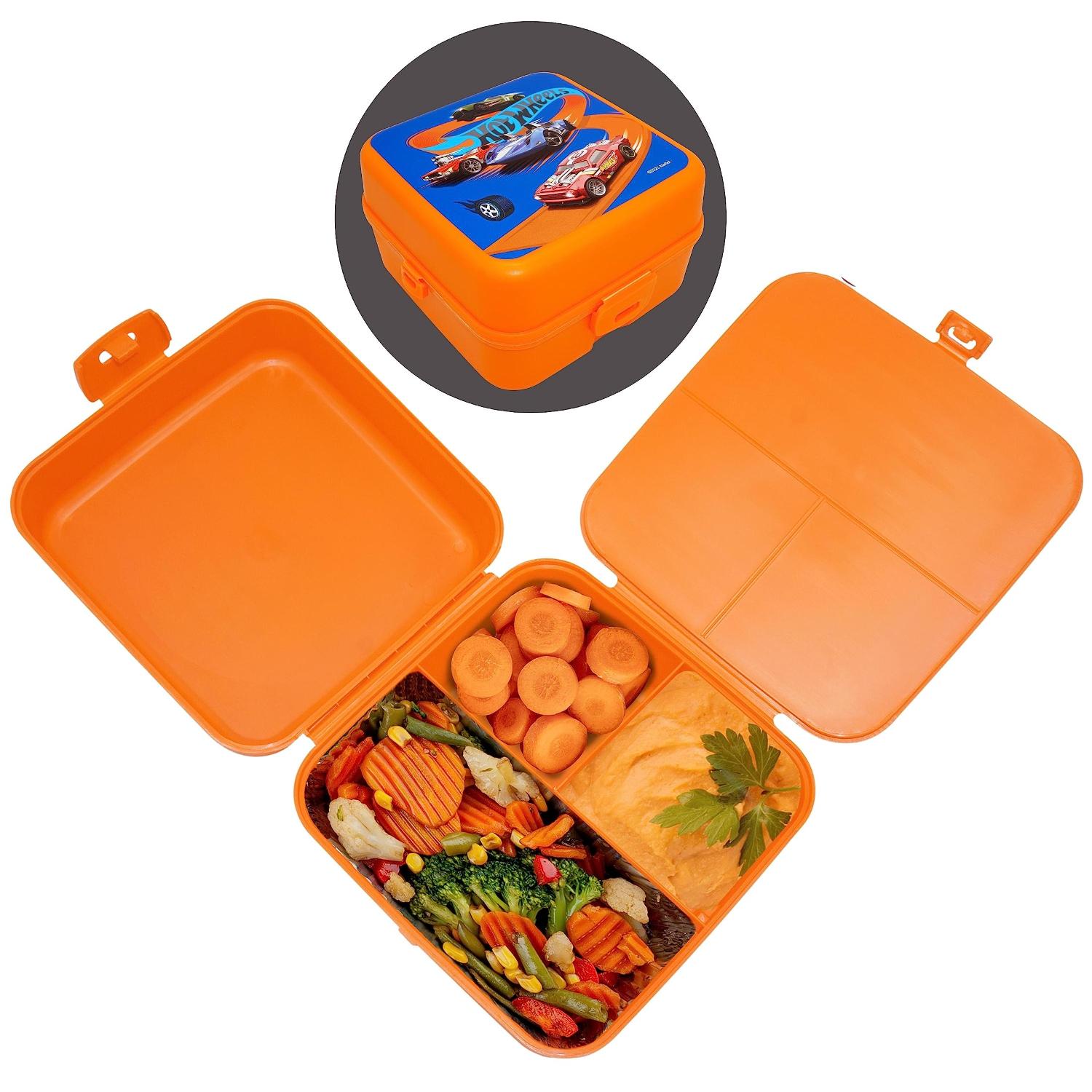 Kids BPA Free Plastic Lunch Box with Cutlery - Assorted