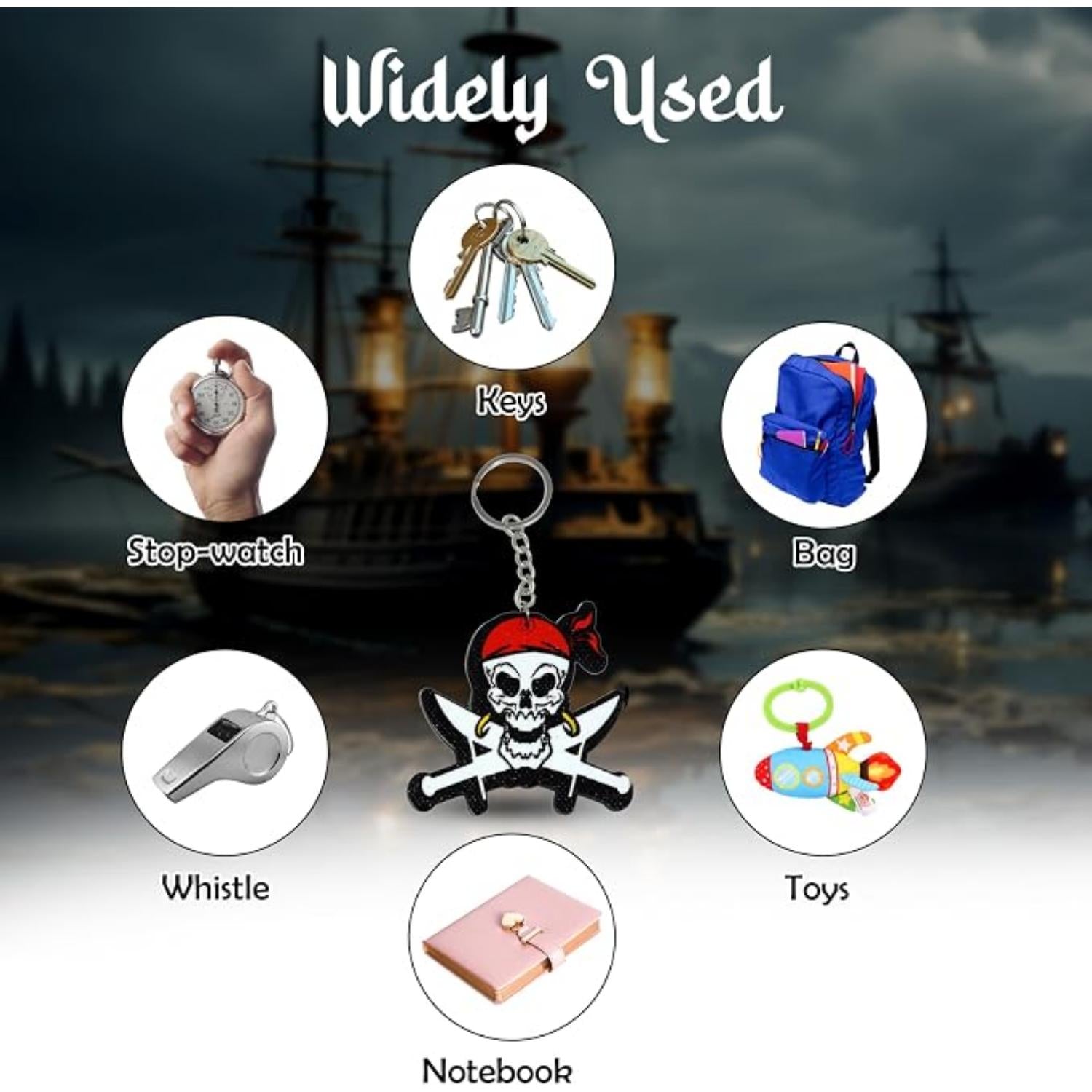 Pirate Keychains Foamex Keyring - Assorted