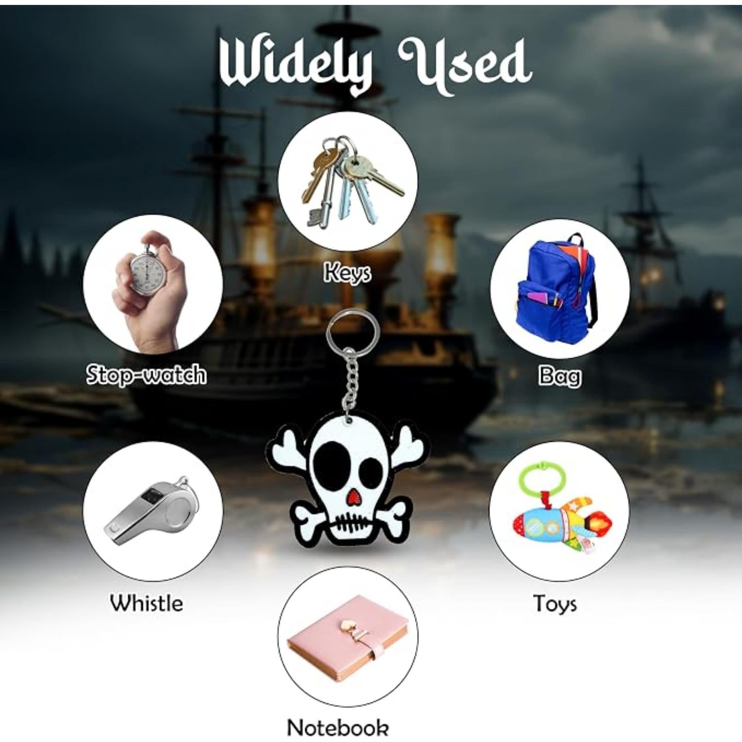 Pirate Keychains Foamex Keyring - Assorted