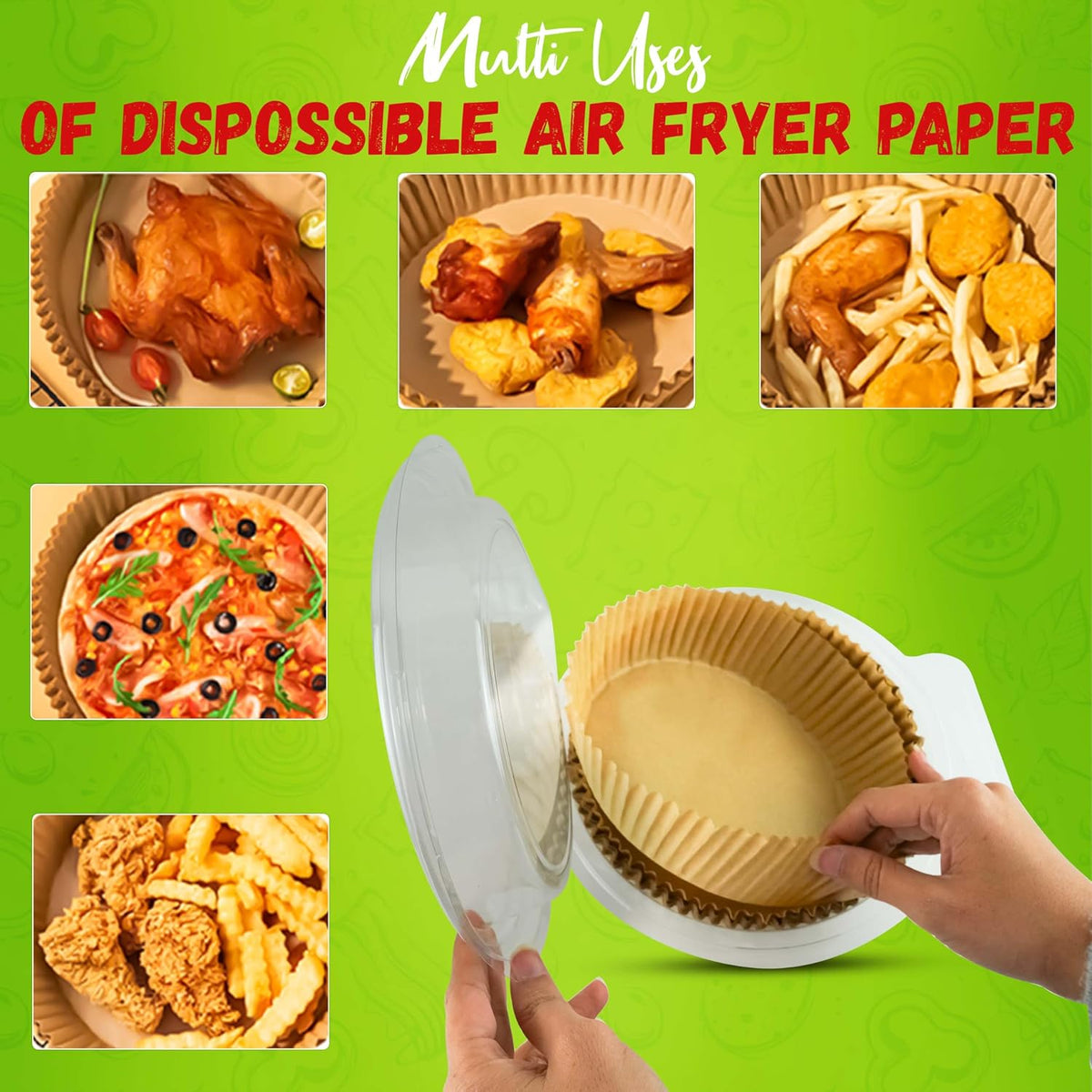 40Pcs Disposable Air Fryer Liners Round 20cm – view 3