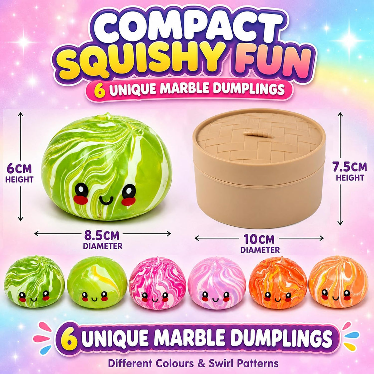 Marble Dumpling Squishy Toy 8.5cm – view 2