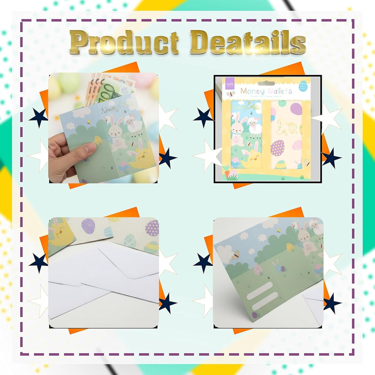 4Pk Easter Money Wallets with Envelopes - Image 5