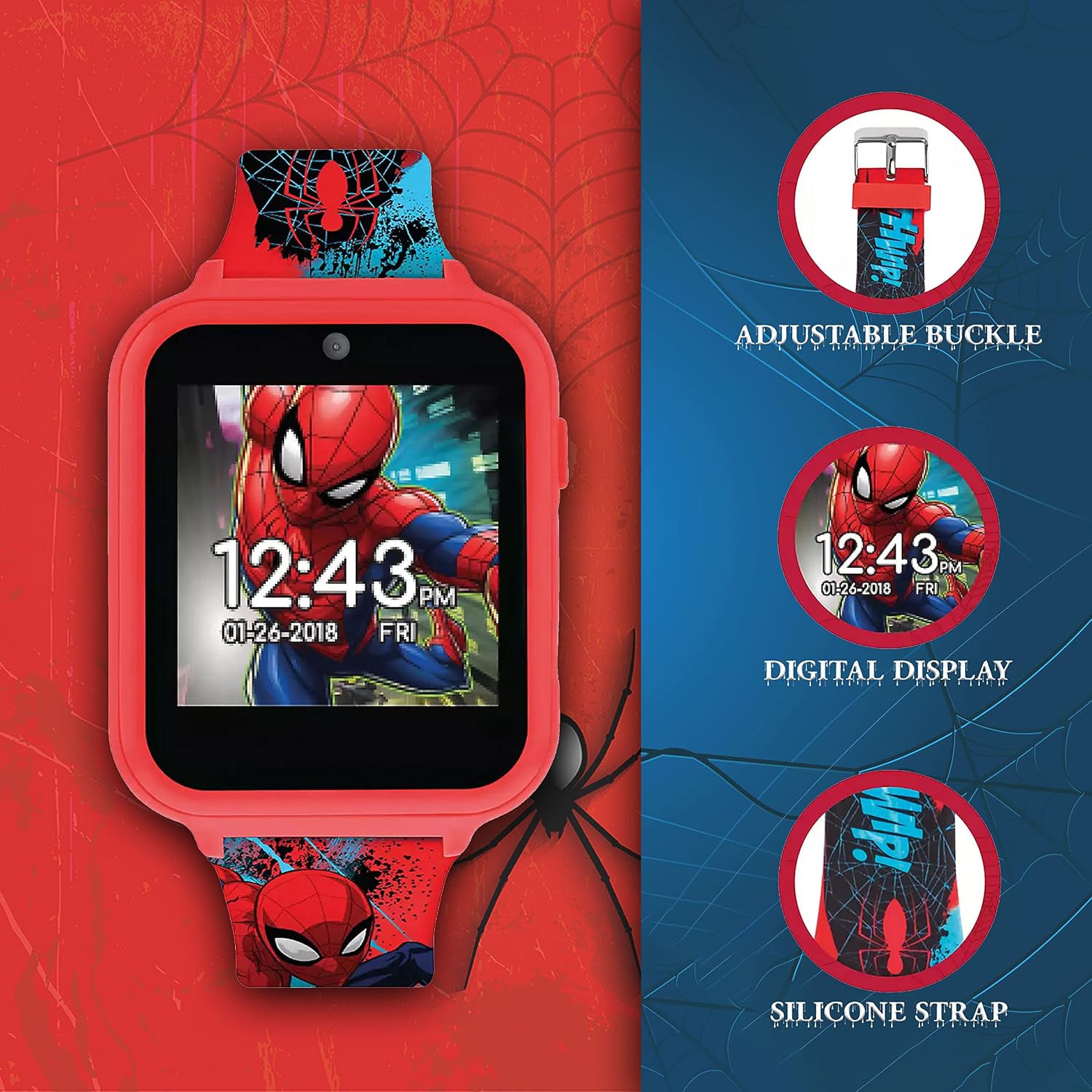 Spiderman Kids Interactive Smart Watch - 22cm