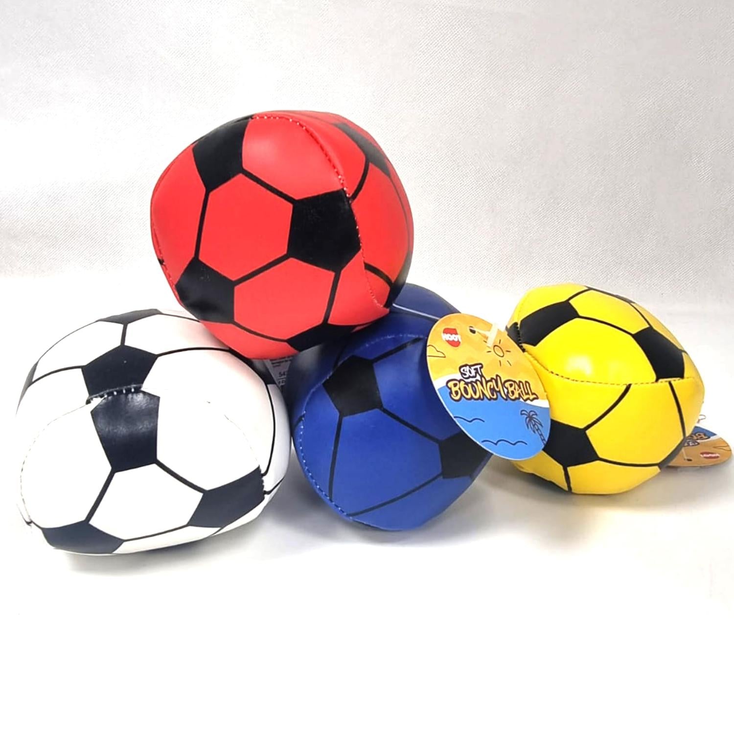 4 Pcs Random Colors Soft Bouncy Hexagonal Ball 7cm