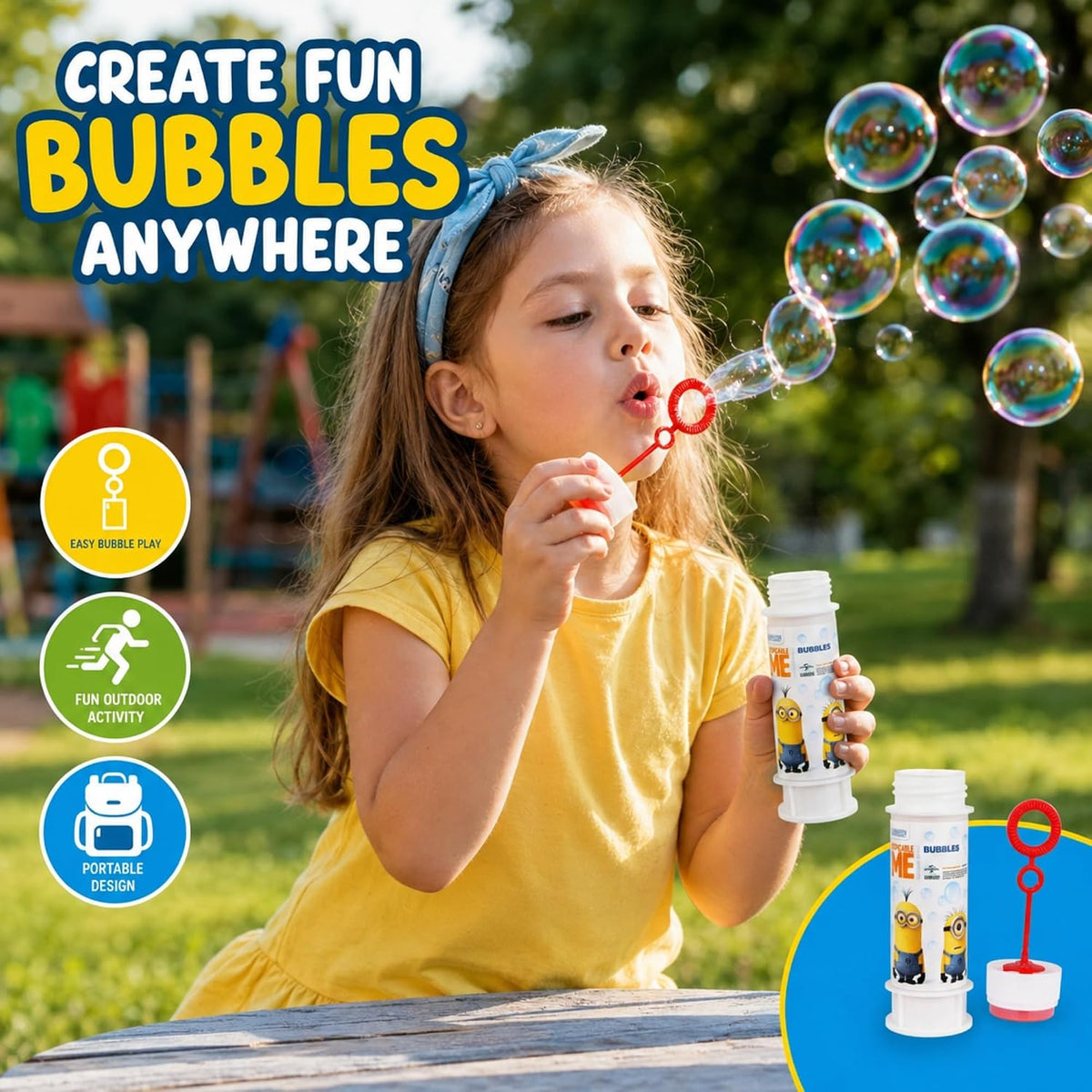 Minions 12Pcs Bubble Tubes with Wand – view 6