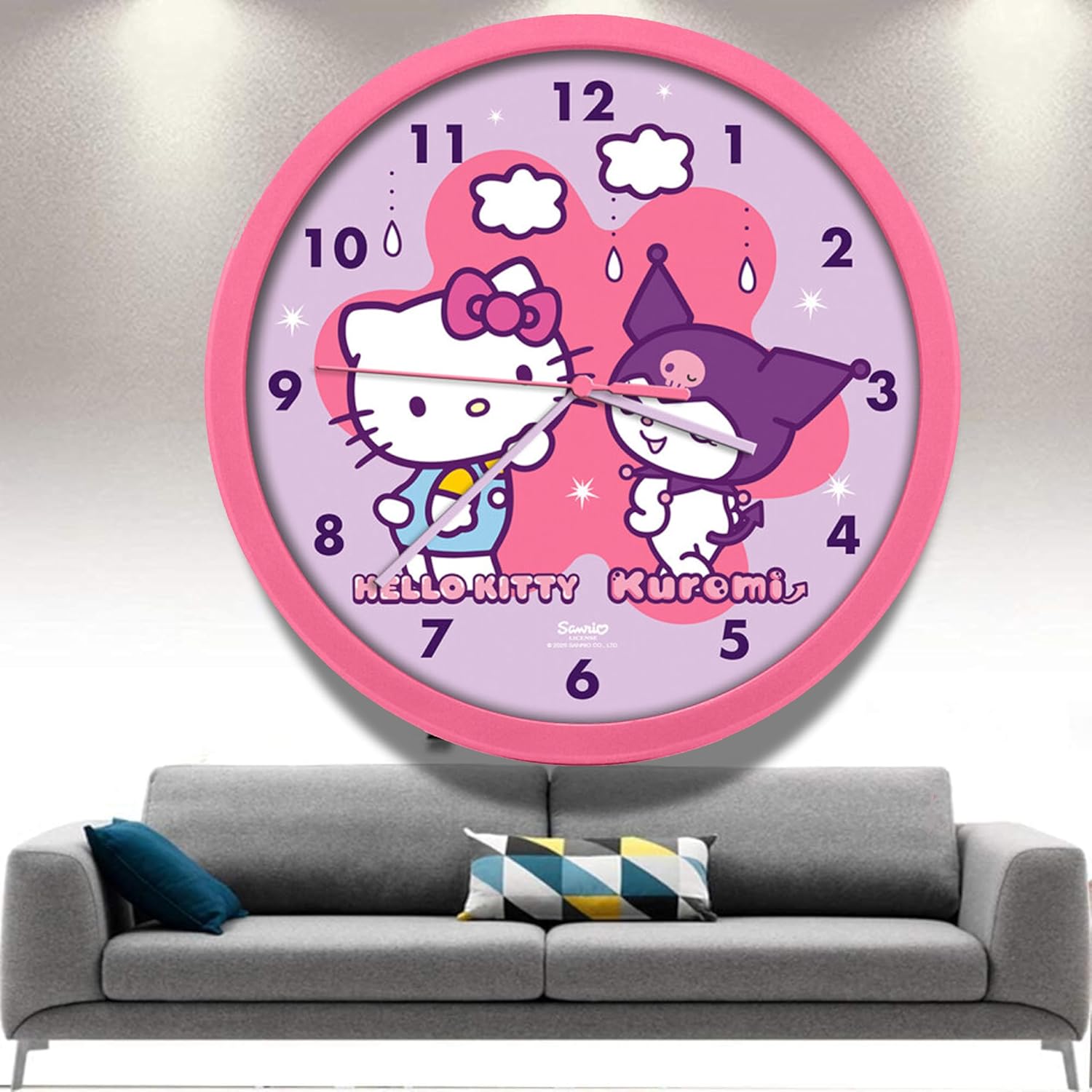 Children Modern Wall Clock Battery Operated, Wall Decor Gift for Kids