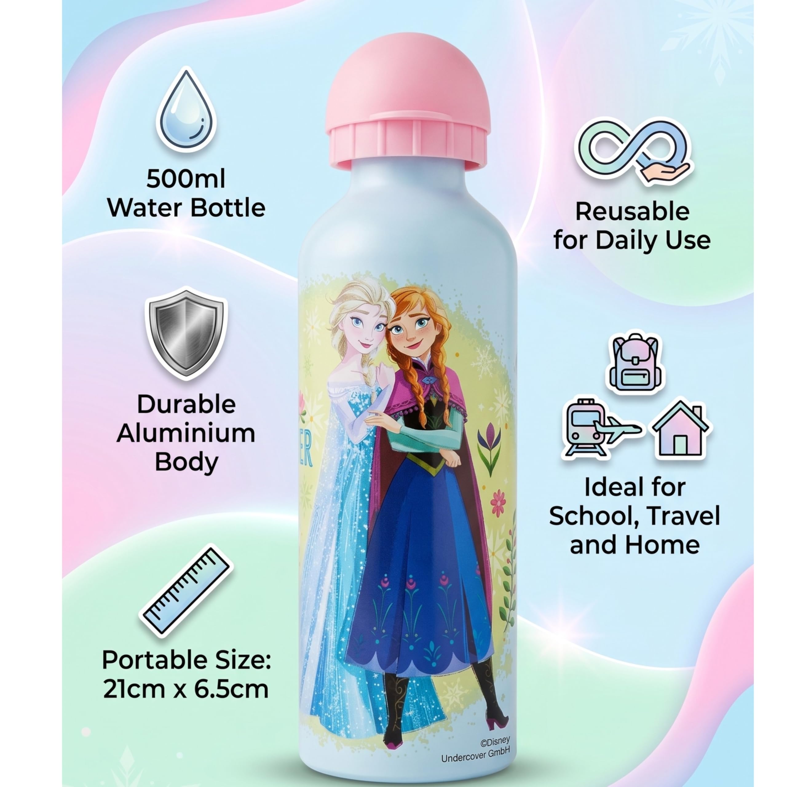Disney Frozen Aluminium Water Bottle 500ml