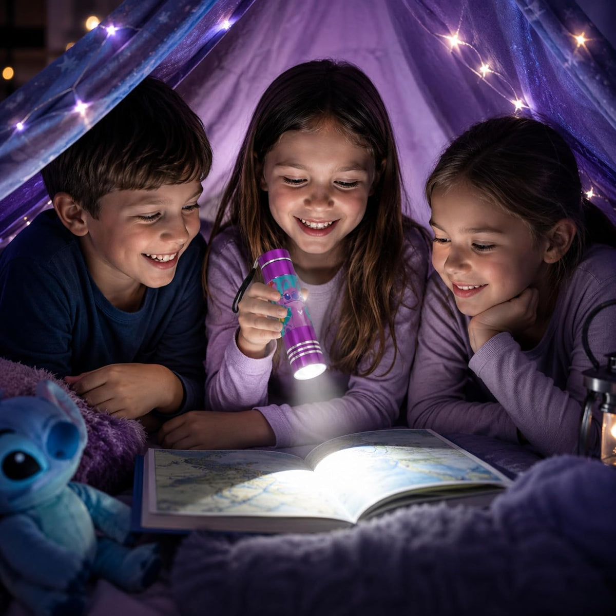 Disney Stitch 9 LED Mini Pink Flashlight 8.7cm