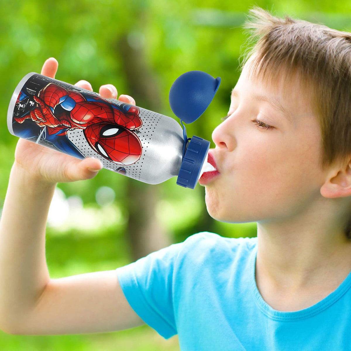 Spider-Man Kids Licensed Aluminium Water Bottle 500ml - Silver