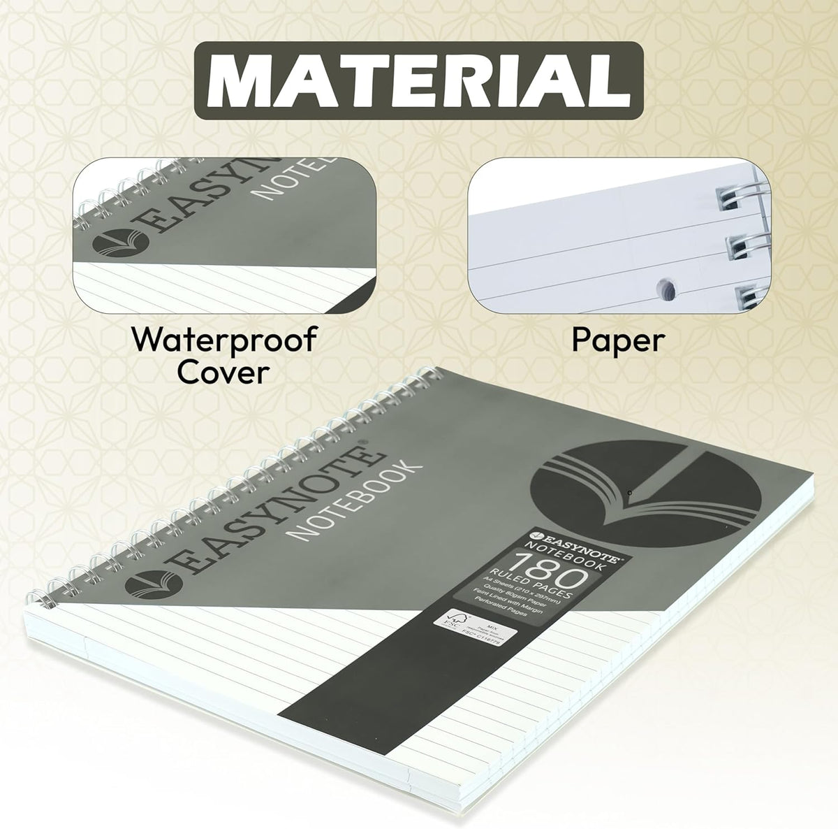A4 Composition Notebook 180 Tear-Out Pages – view 17