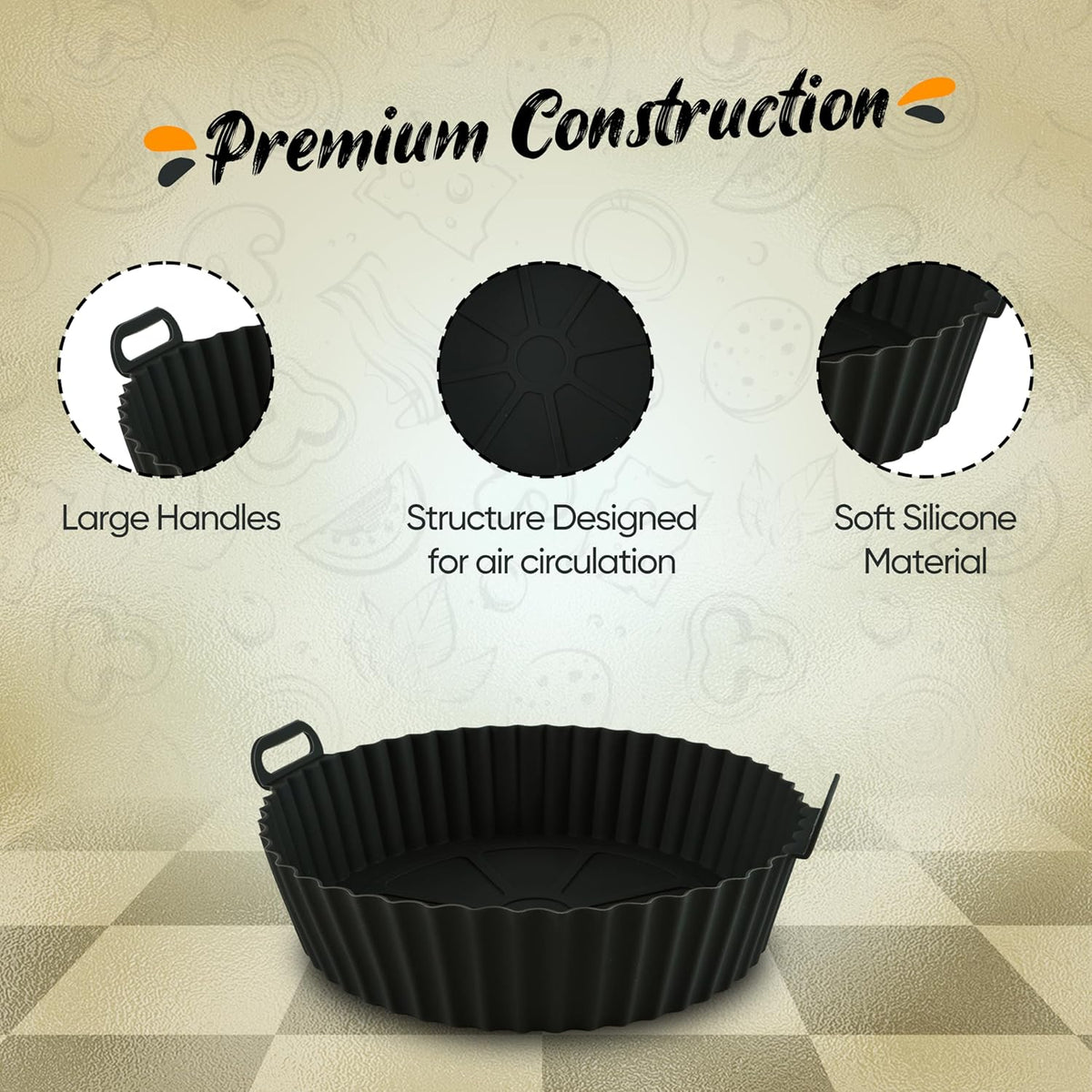 Silicone Non-Stick Air Fryer Liner - Round 20cm – view 5