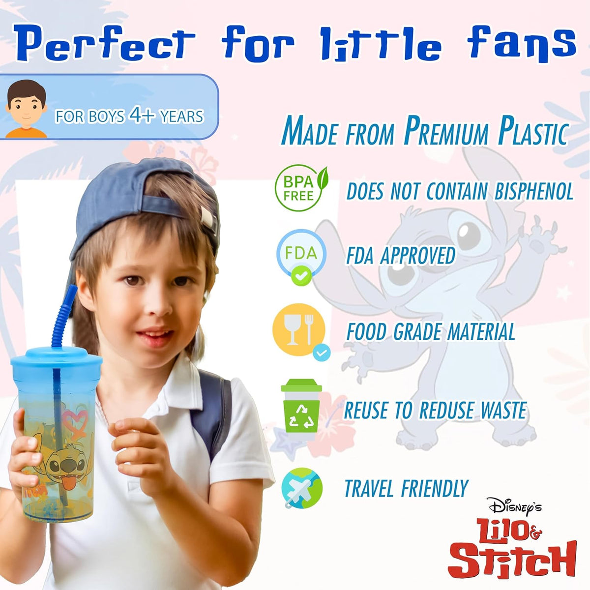 Spider-Man Kids Licensed Water Tumbler with Straw, 460ml – view 5