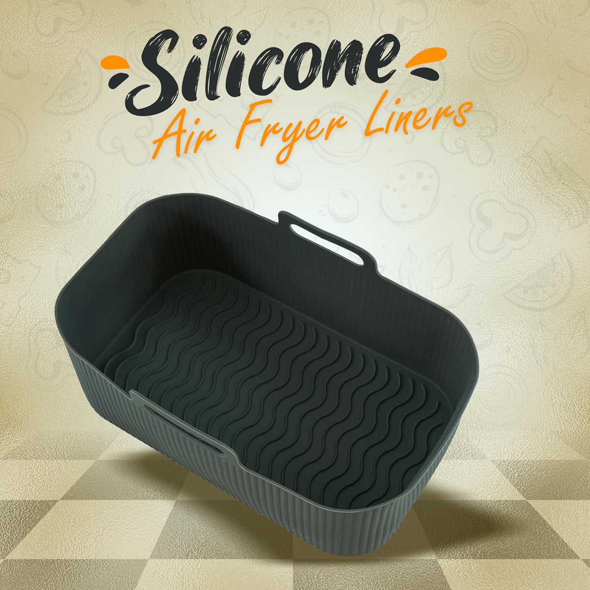 Silicone Non-Stick Air Fryer Liner - Rectangle 20cm – view 4