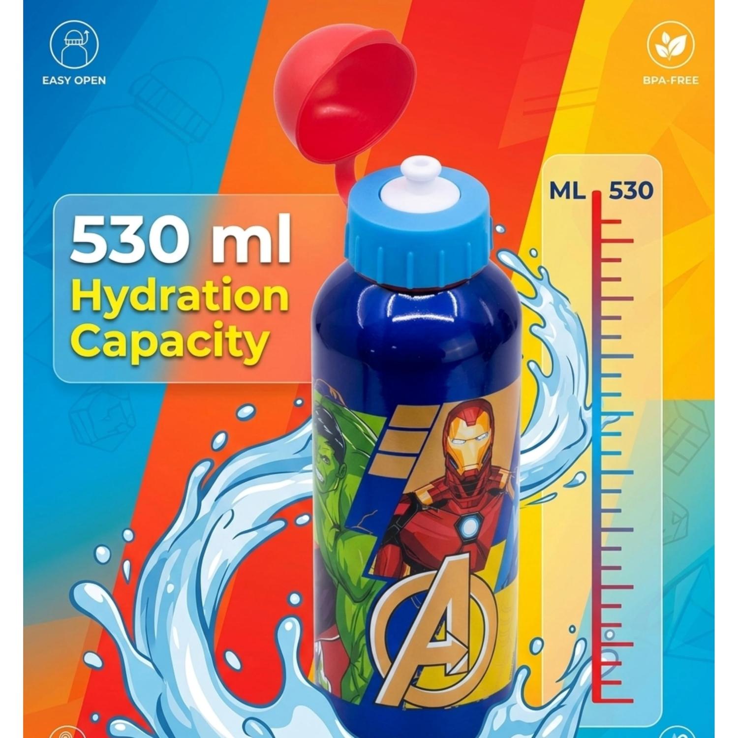 Avengers Kids Licensed Aluminium Water Bottle 530ml – view 7