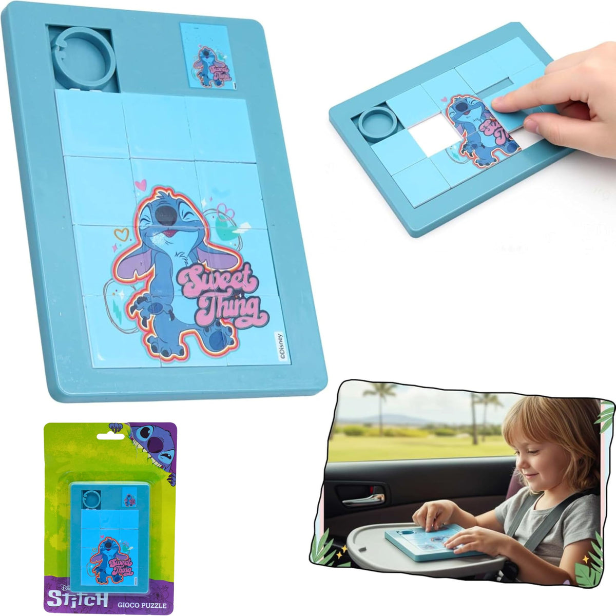 Disney Stitch Kids Licensed 12cm Rotating Puzzle Toy