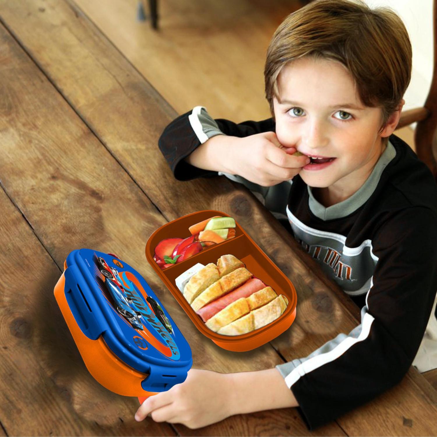 Kids BPA Free Plastic Lunch Box with Cutlery - Assorted