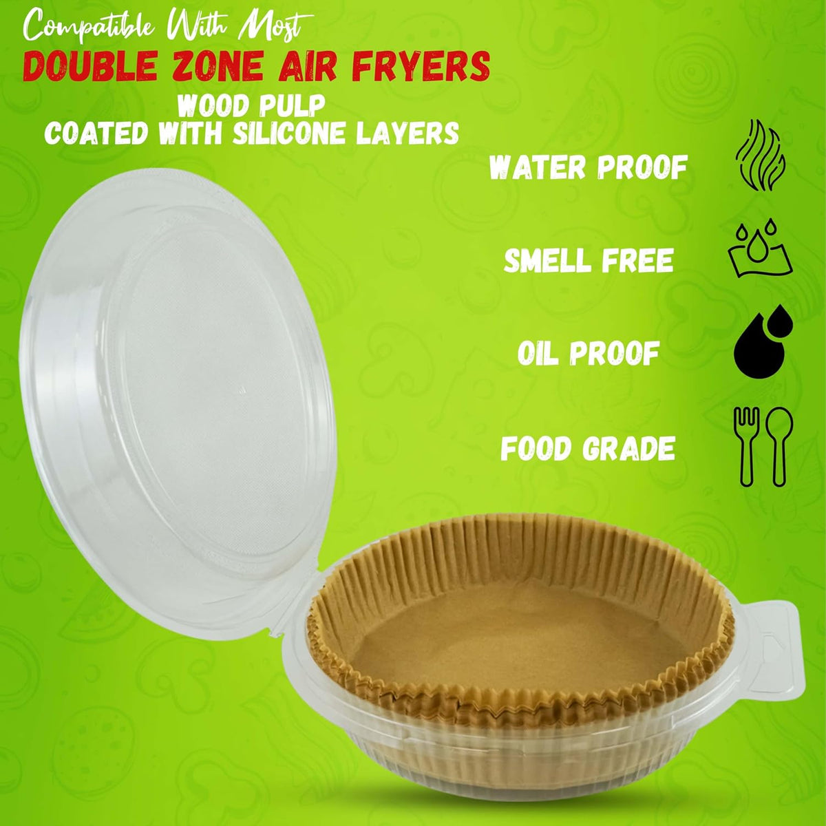 40Pcs Disposable Air Fryer Liners Round 20cm – view 4