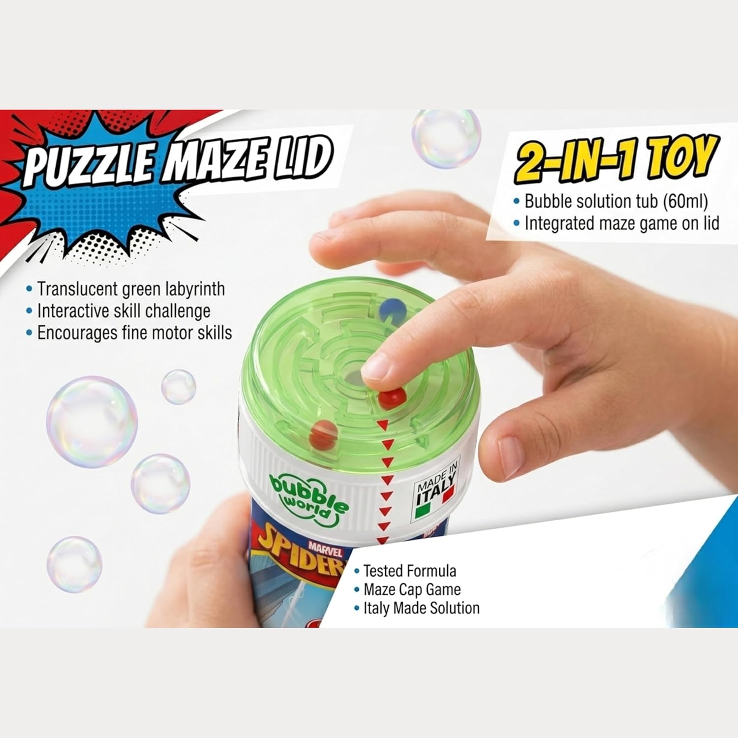 60ml Bubble Tube with Puzzle Lid