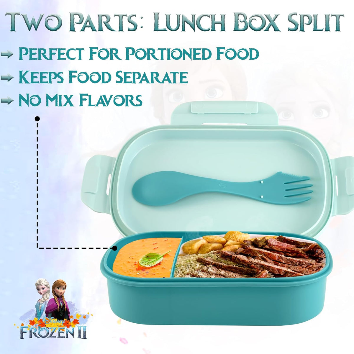 Frozen Kids Lunchbox with Cutlery 20cm