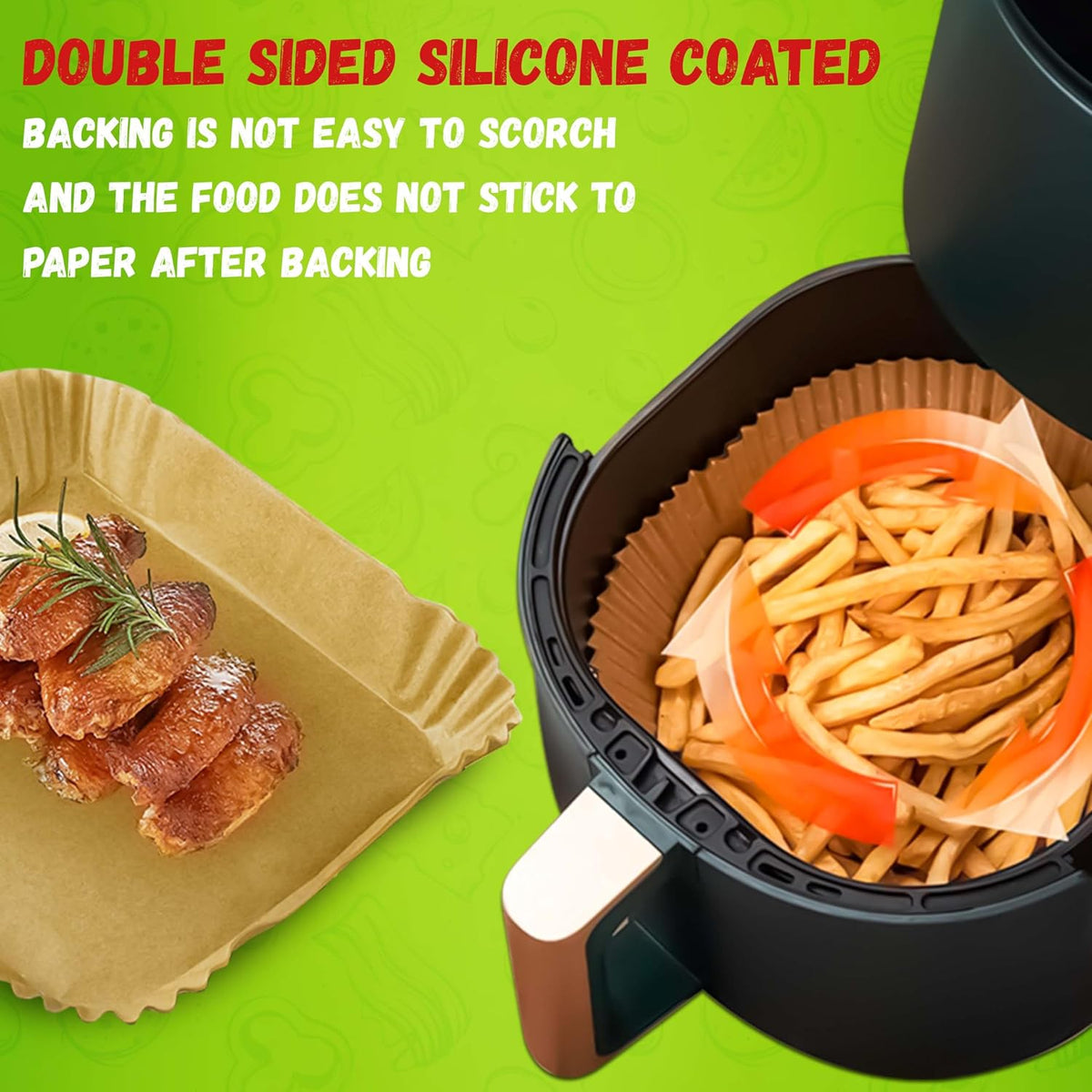 20cm Square Air Fryer Liners 40Pcs – view 7