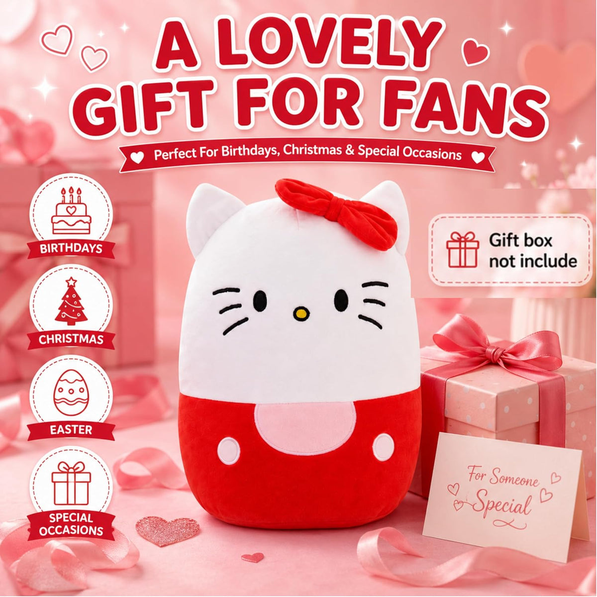 Hello Kitty Pink Kids Licensed Oval Plush Pillow 25cm – view 5