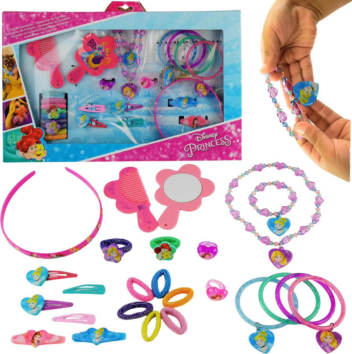 Disney Girls Hair Accessories Set