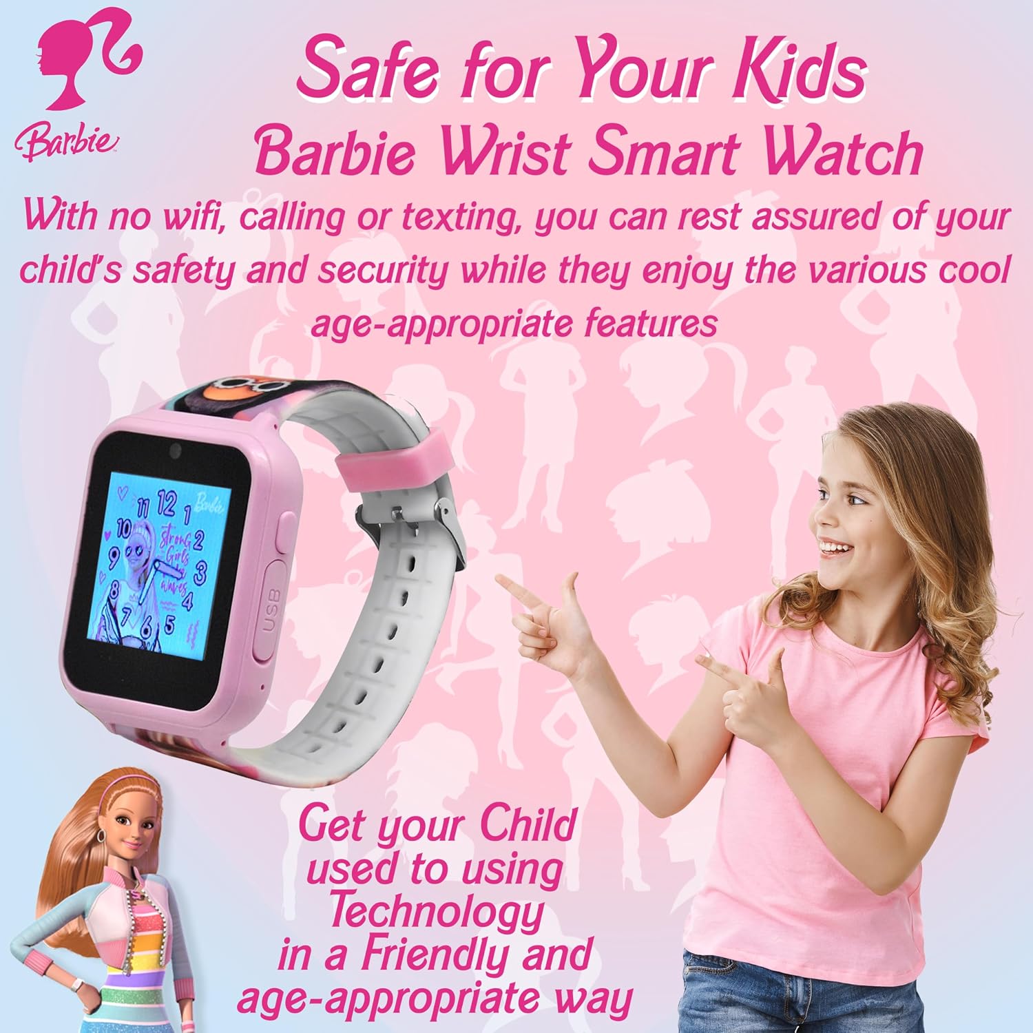 Barbie Kids Interactive Smart Watch - 22cm