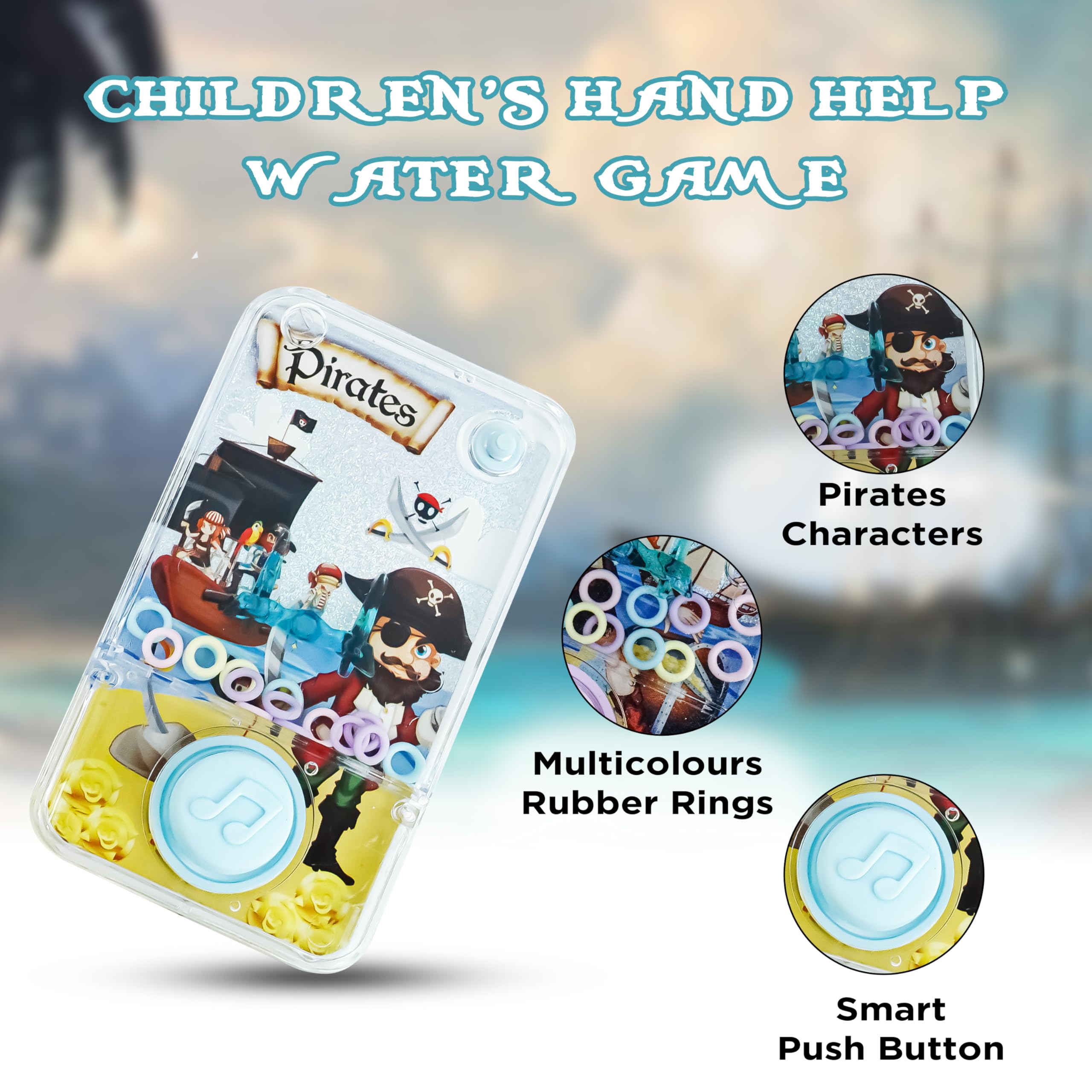 Mini Pirate Water Ring Toss Game 1x Random