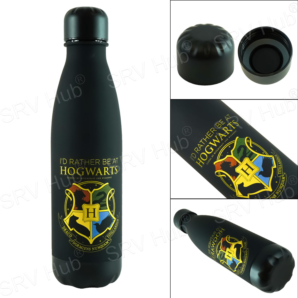 Harry Potter Black Kids Licensed 650ml Soft Touch Leak-Proof Water Bottle – view 7