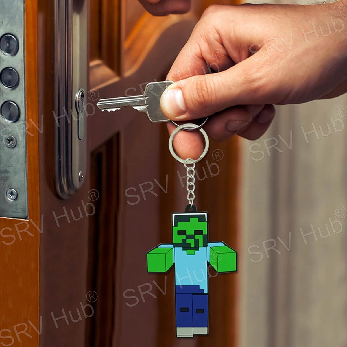 Zombie Kids Licensed Soft PVC Minecraft Key Chain – view 5