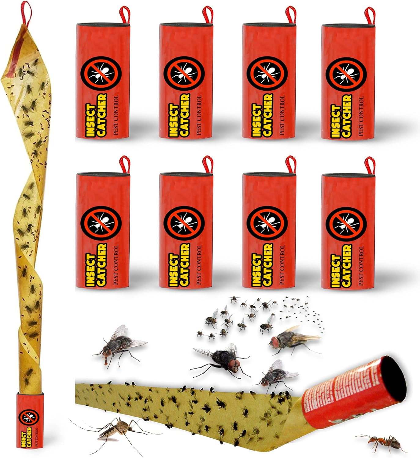 8x Flying Insect Paper Dual Sided Trap