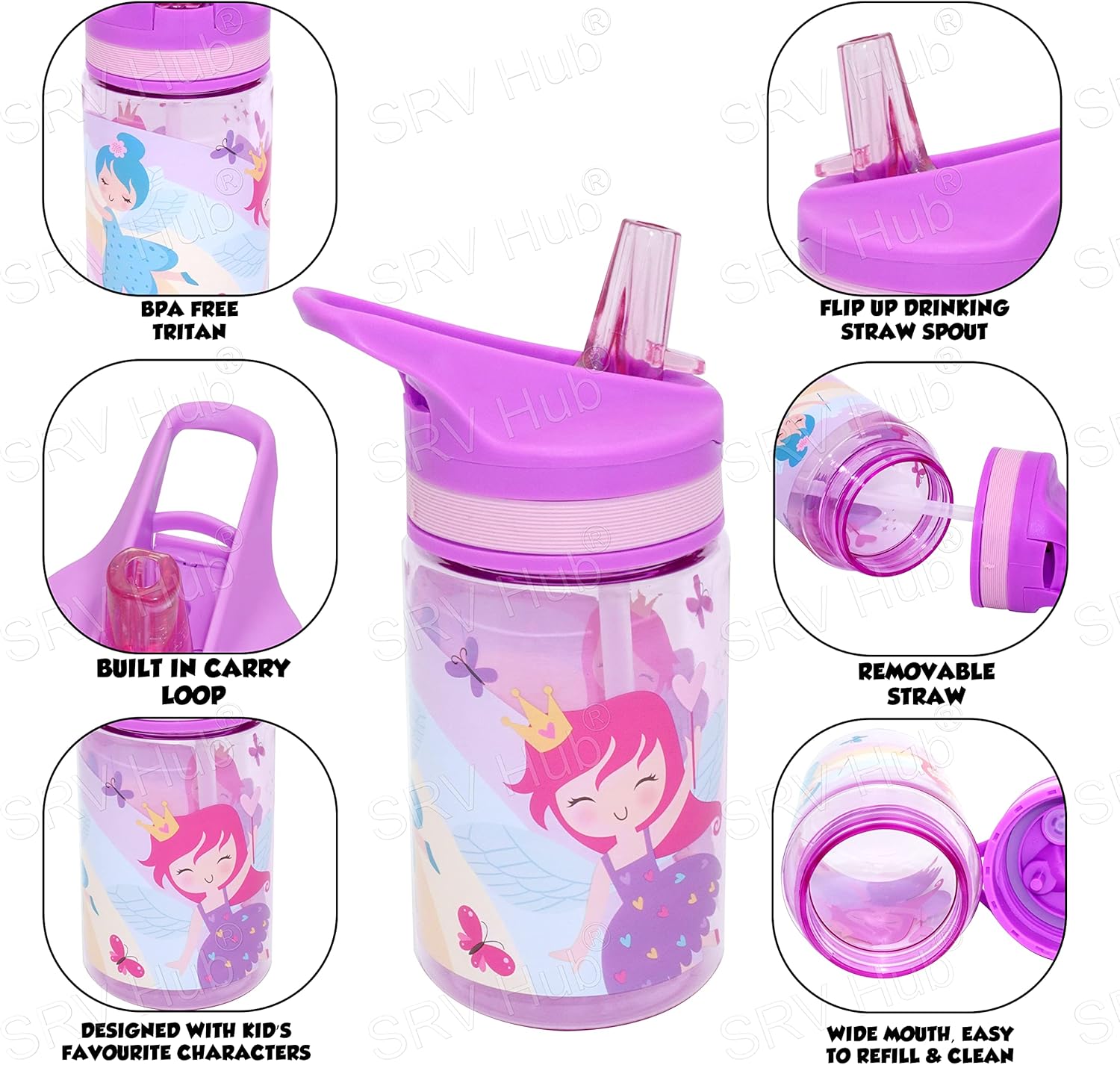 Tritan Water Bottle 400ml - Assorted Character