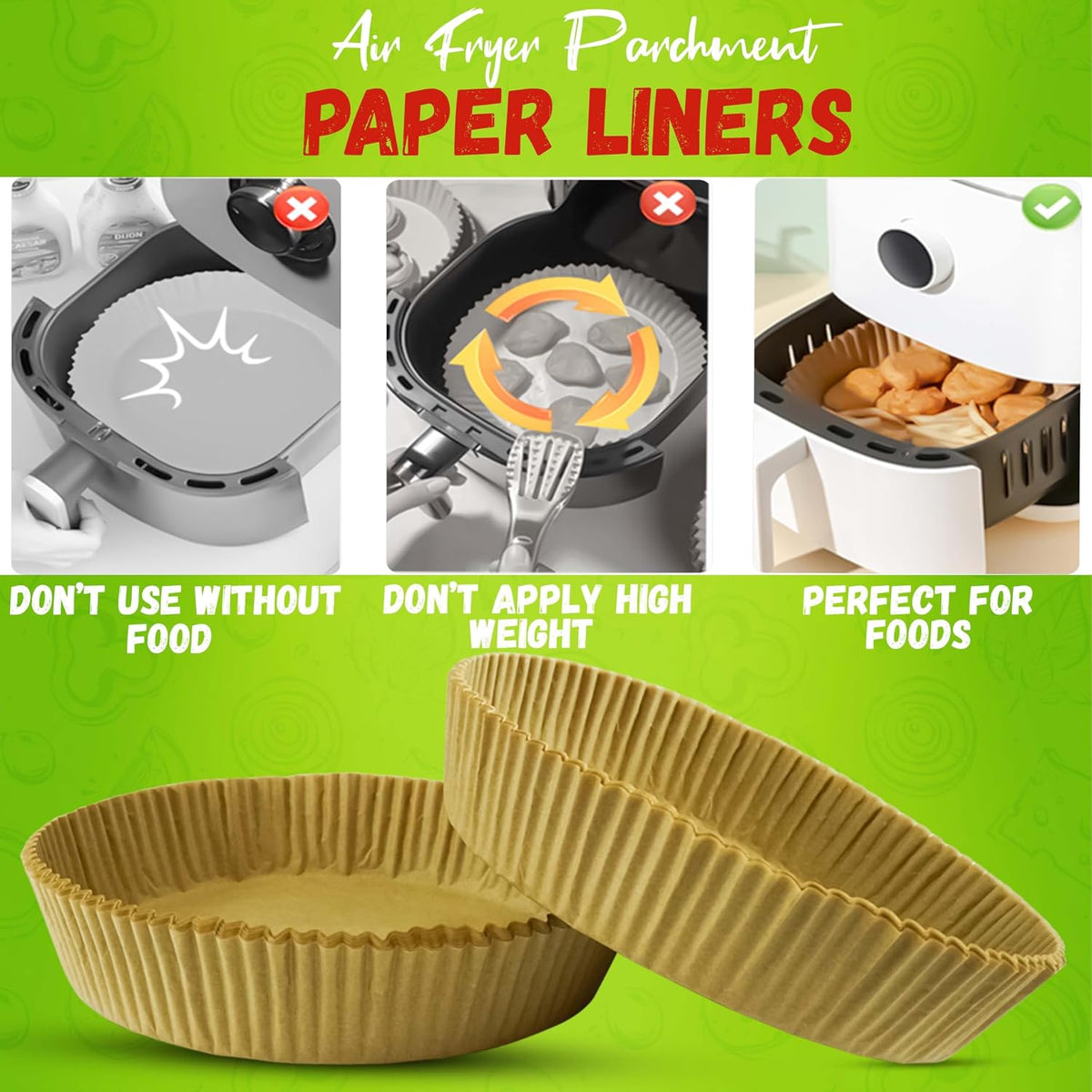 40Pcs Disposable Air Fryer Liners Round 20cm – view 8