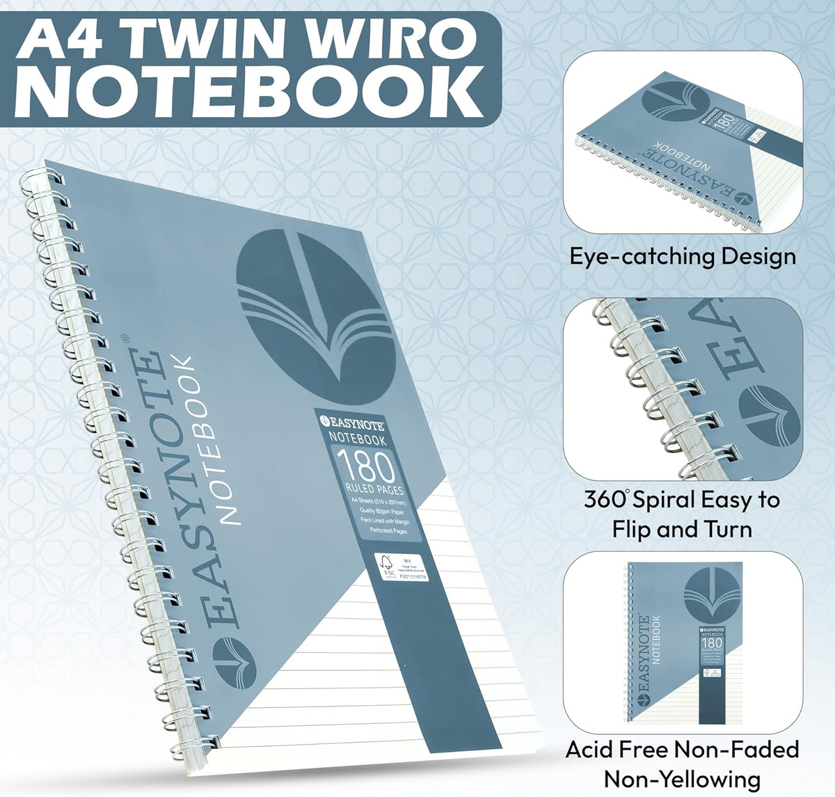 A4 Composition Notebook 180 Tear-Out Pages – view 9