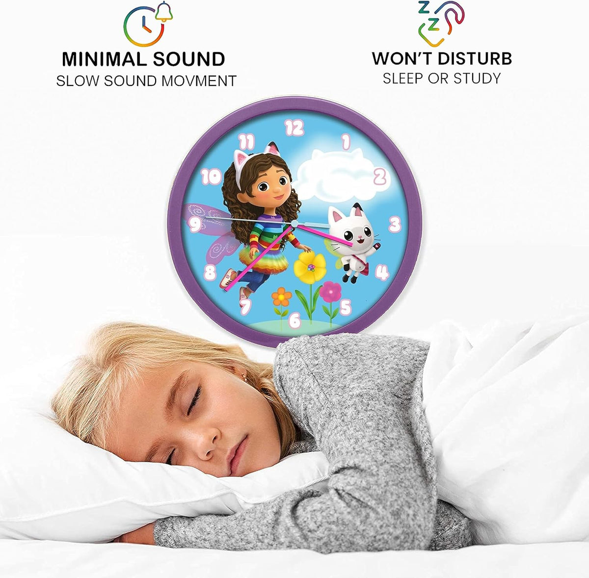 Gabby's Dollhouse Kids Licensed Round Wall Clock 25cm – view 2