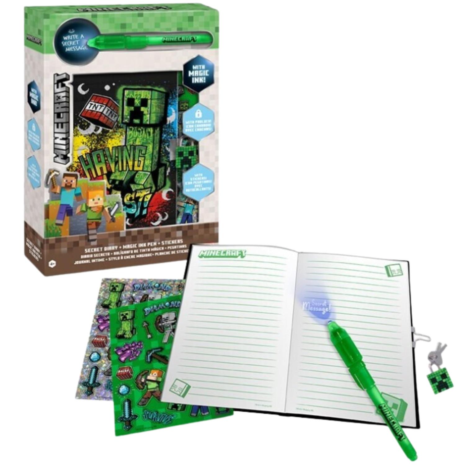 Kids Secret Diary & Magic Ink Pen Stationery Set - Assorted
