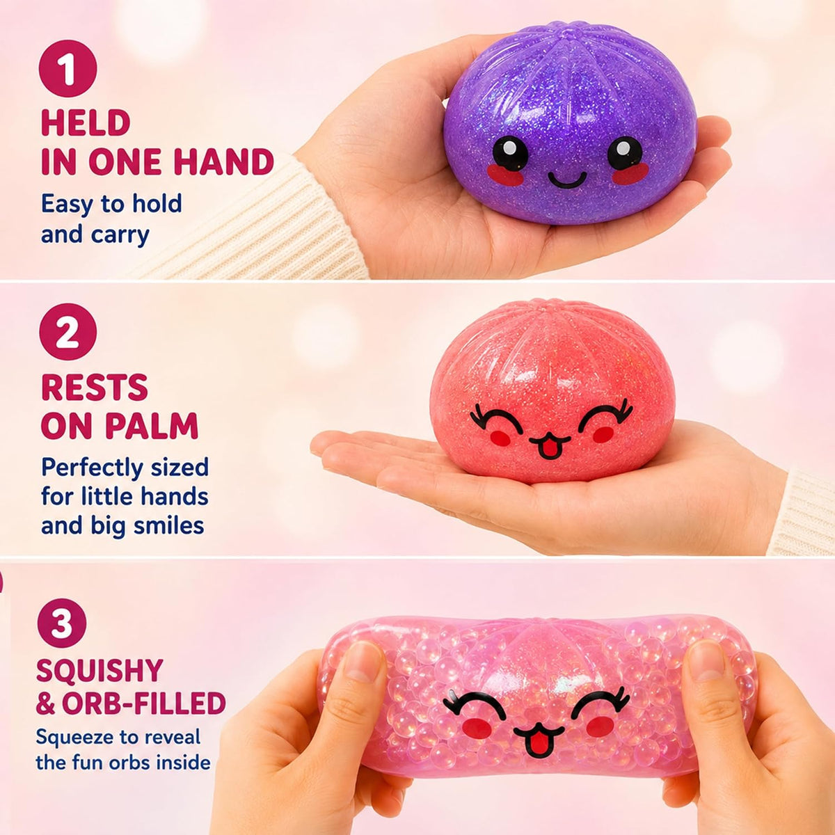 Glitter Orbs Dumpling Toy 8.5cm -Super Rare Golden – view 5
