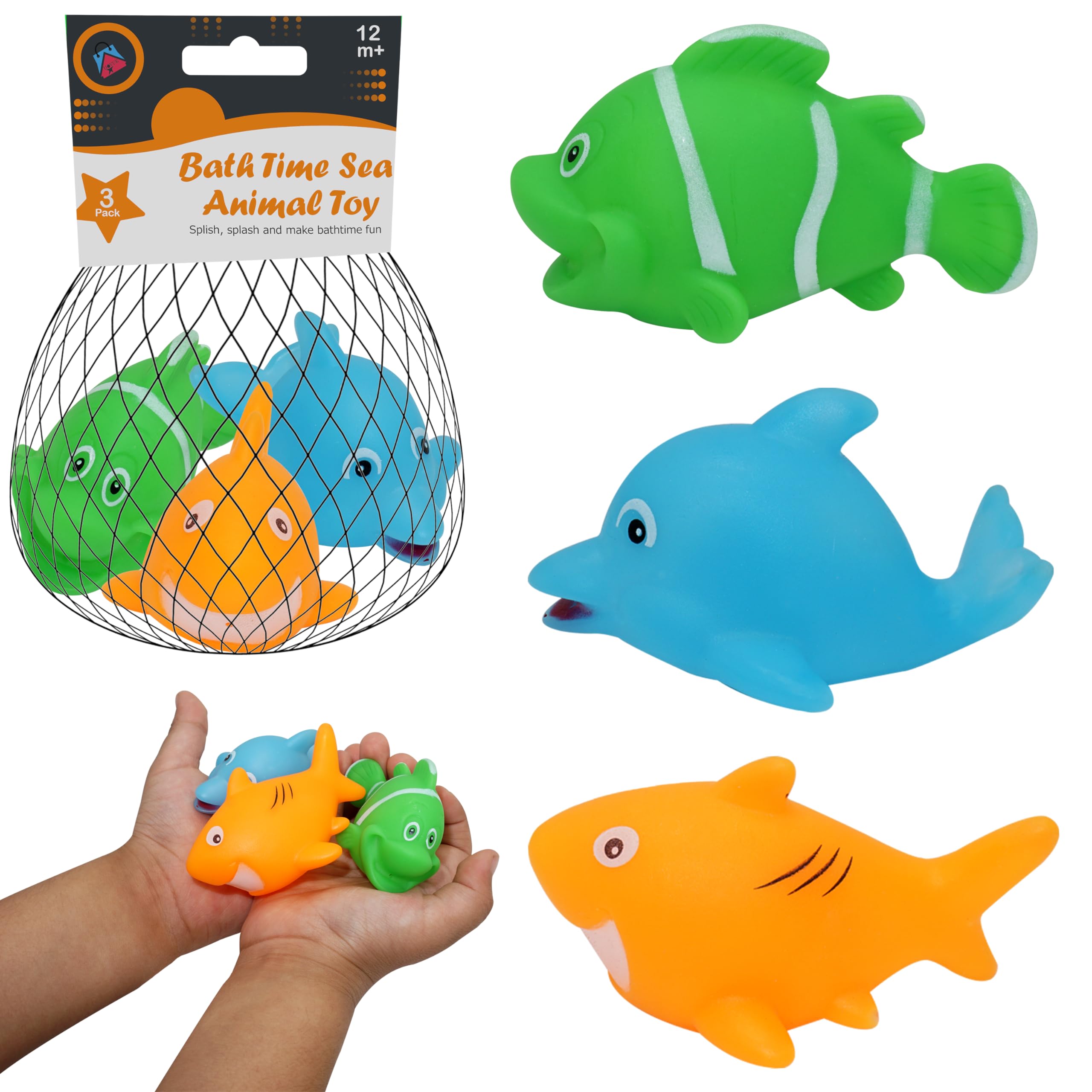 Sea Animal Bath Toys 3pcs