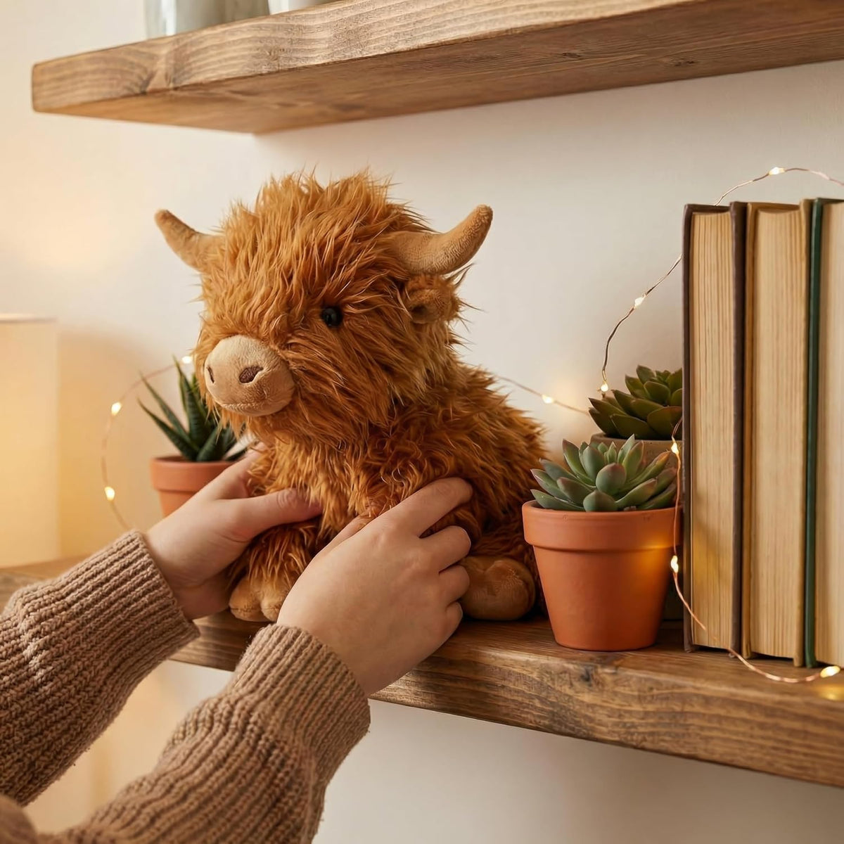 Highland Fluffy Scottish Cow Soft Toy 23cm