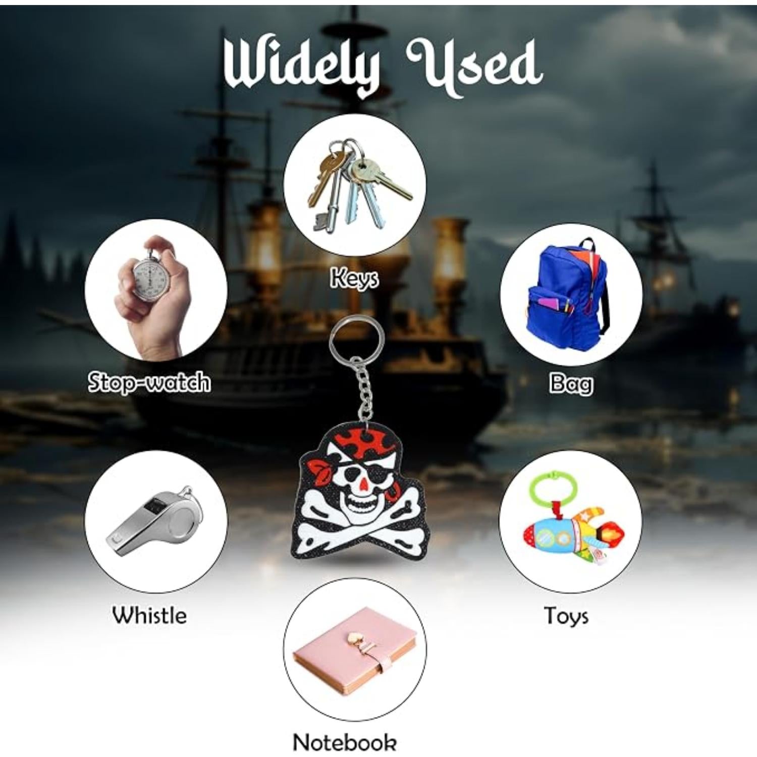 Pirate Keychains Foamex Keyring - Assorted