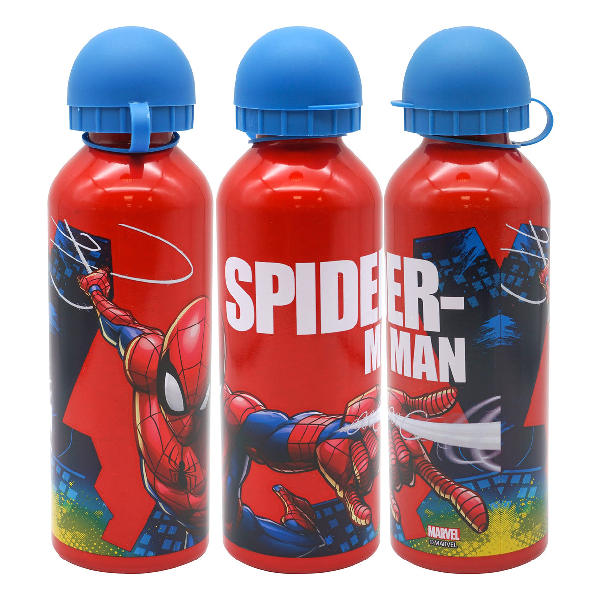 Spider-Man Kids Licensed Aluminium Water Bottle 500ml - Red