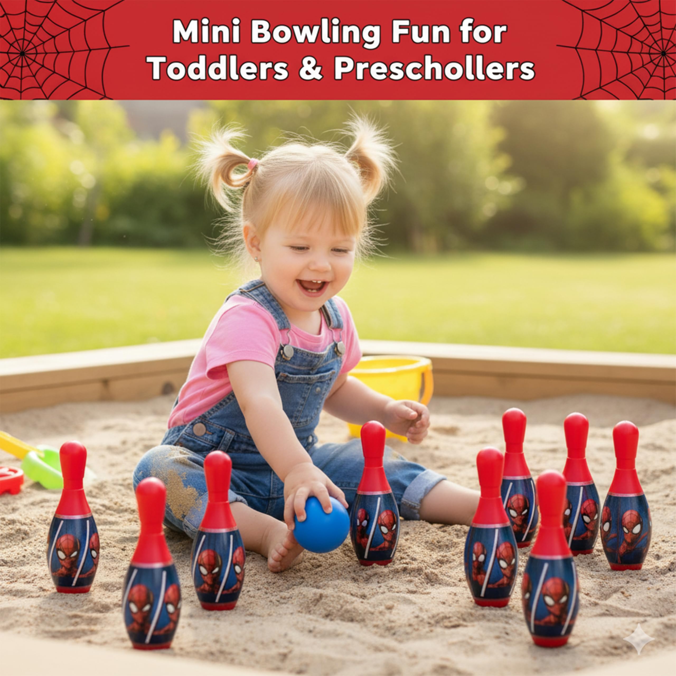 11cm Kids Mini Bowling Toy Set - 10 Pins & 2 Balls