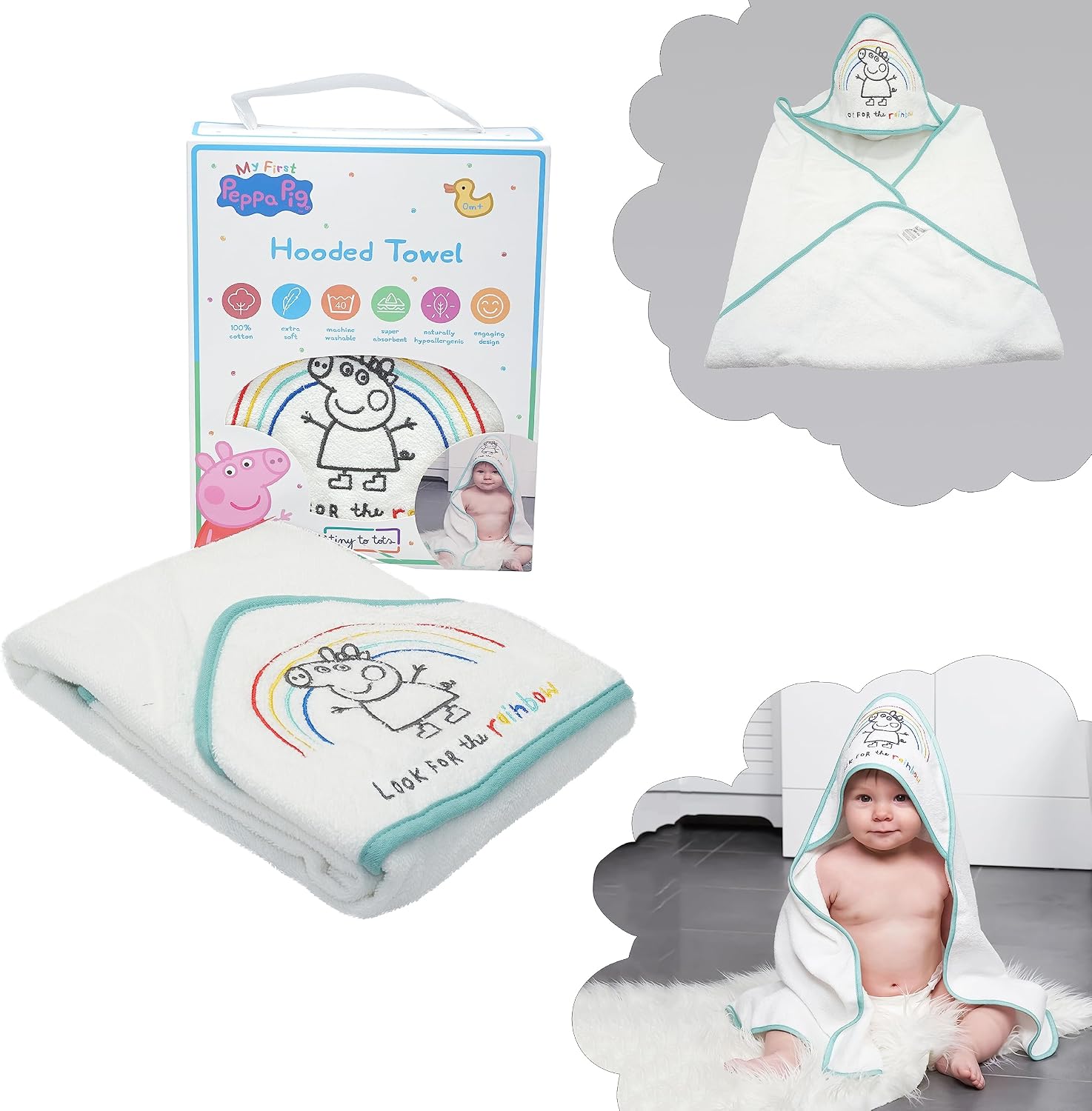 Peppa Pig Hooded Bath Towel 75cm