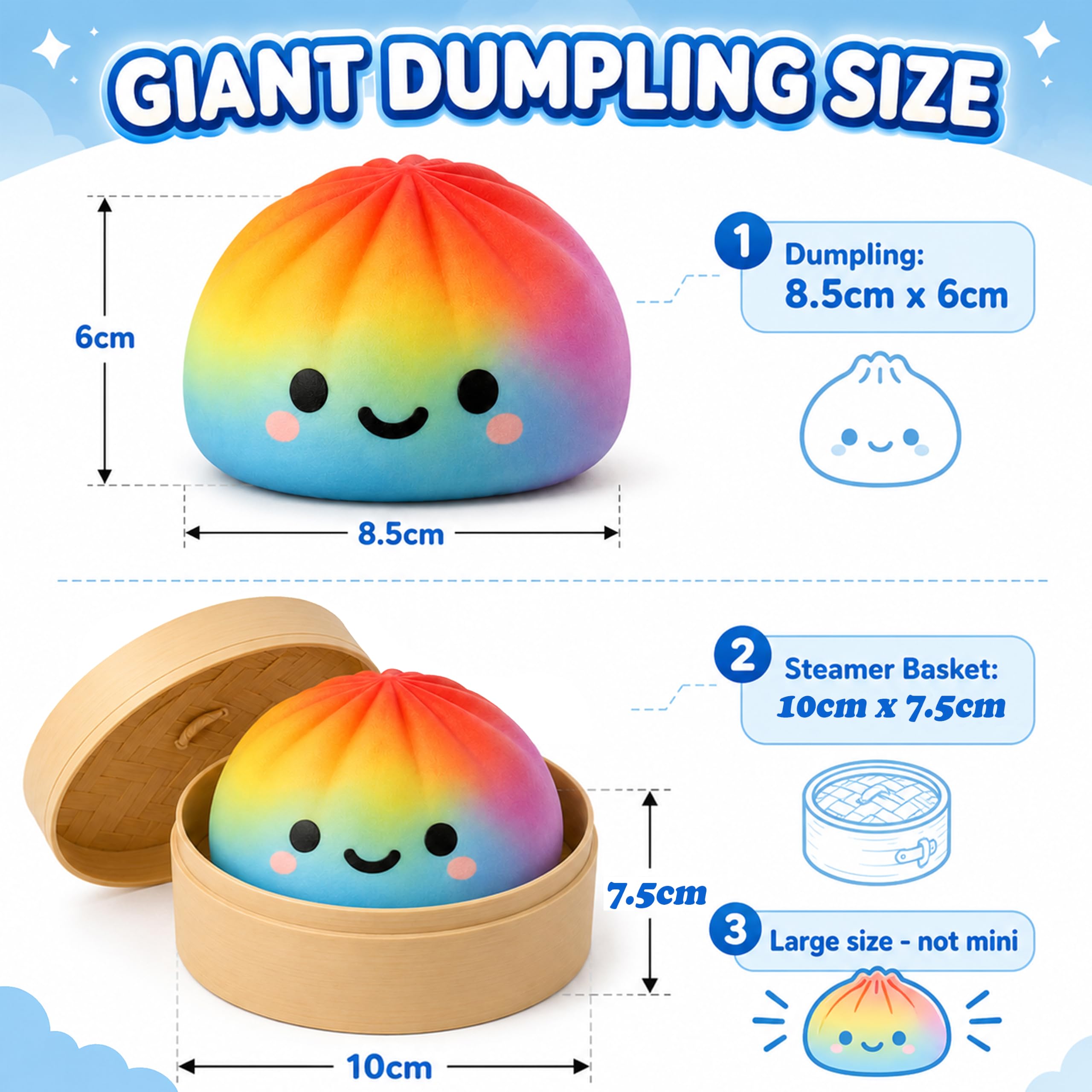 Rainbow Mystery Dumpling Toy - 8.5cm