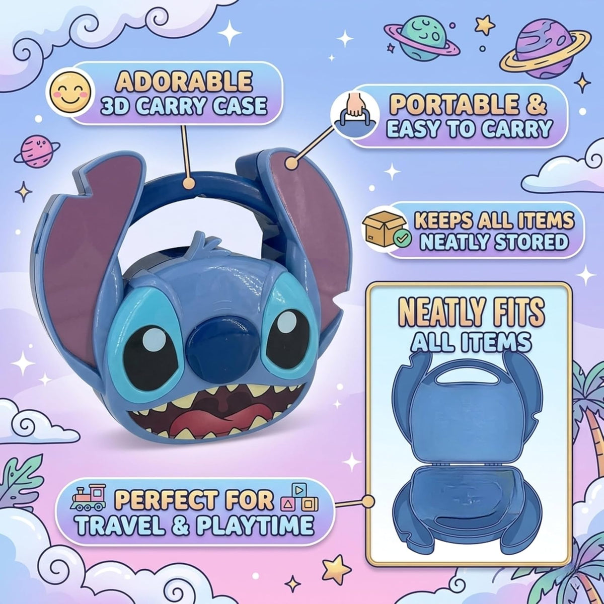 Disney Stitch 3D Stationery Case Set 12Pcs
