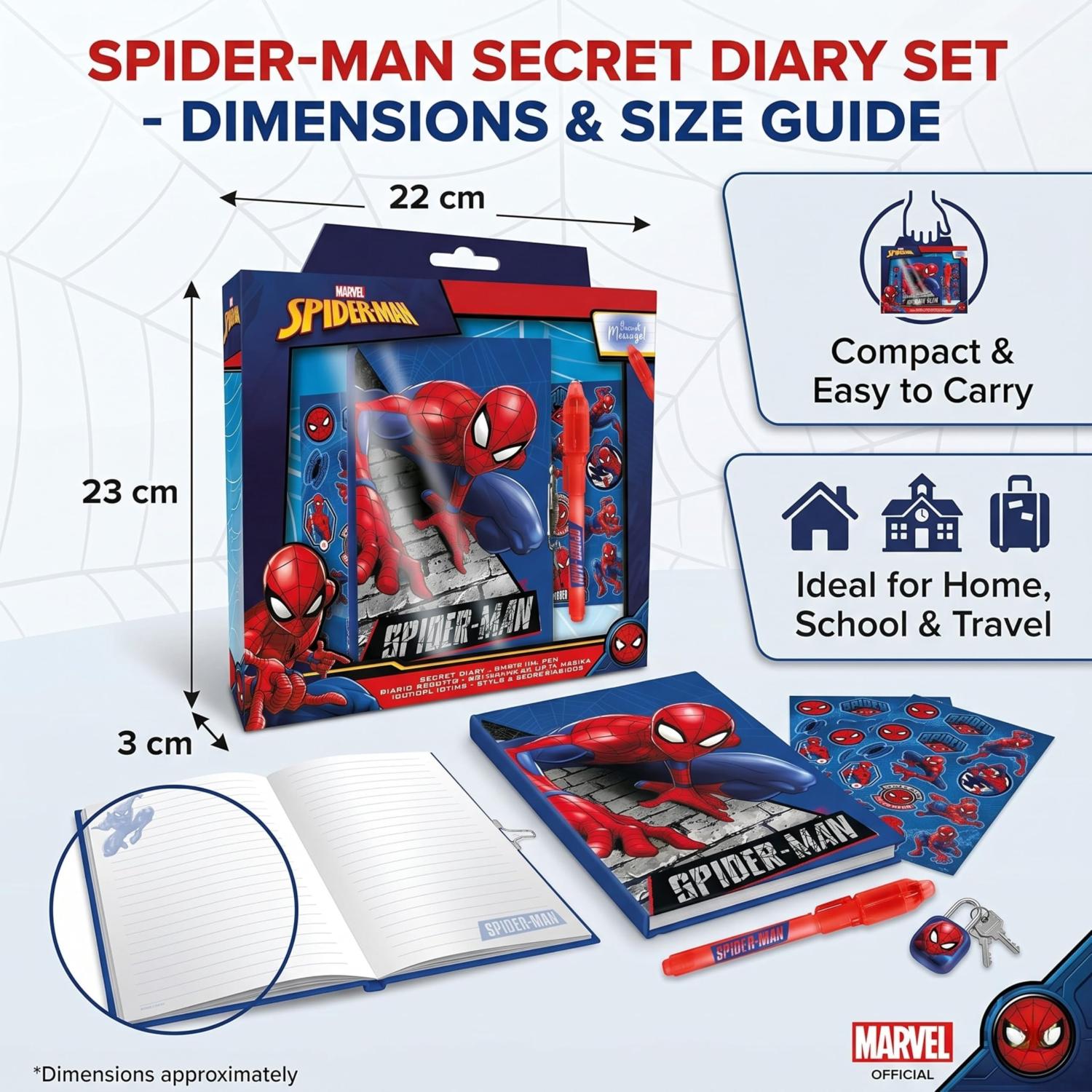 Kids Secret Diary & Magic Ink Pen Stationery Set - Assorted