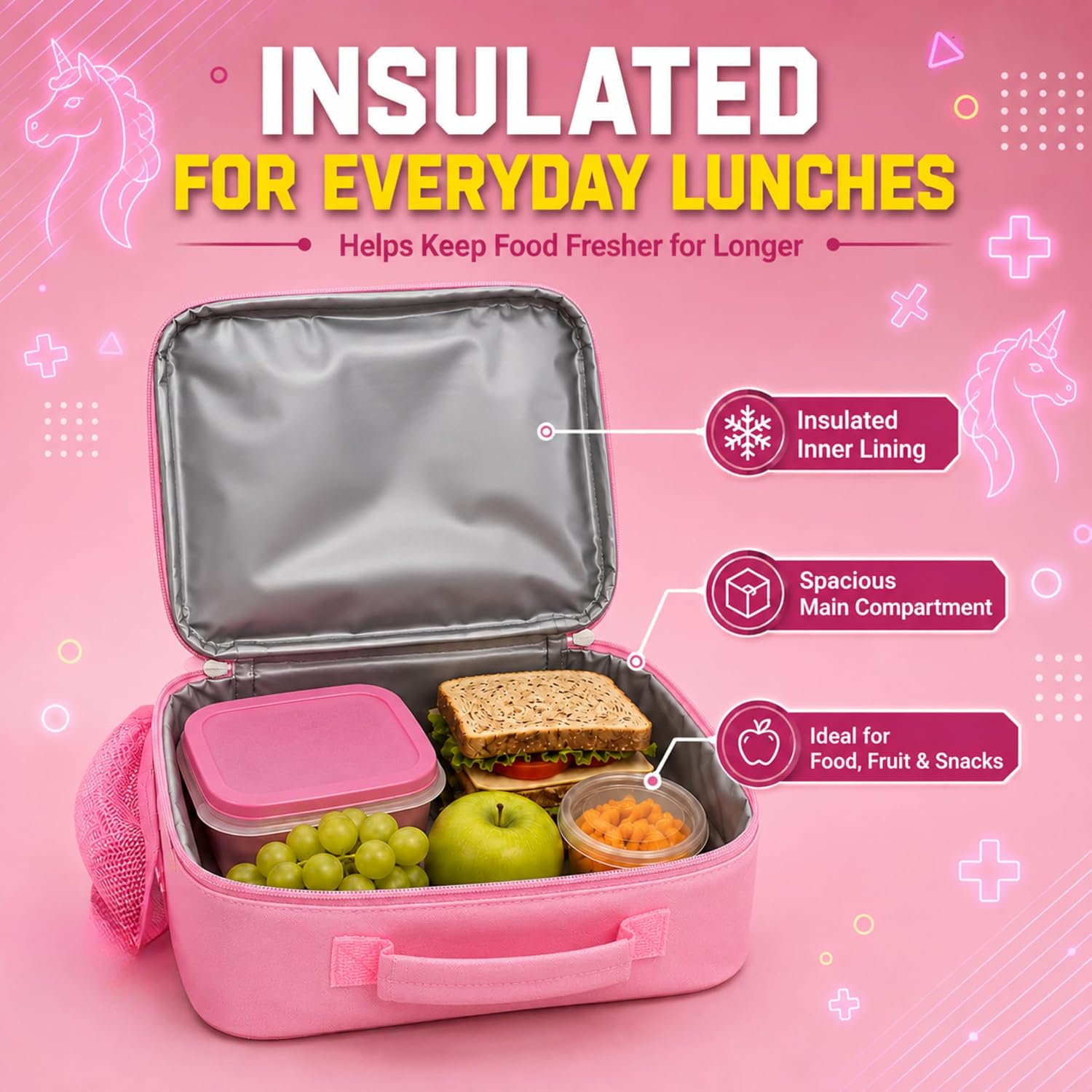 23cm Girls Thermal Lunch Bag